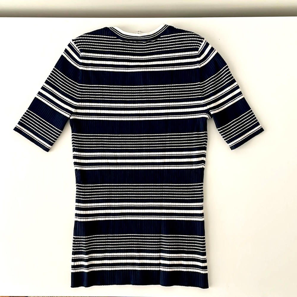 Frame Striped Rib-Knit Tee XS - Picture 6 of 7